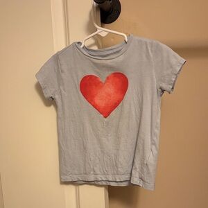 Crewcuts Light Blue Tee with Red Heart
